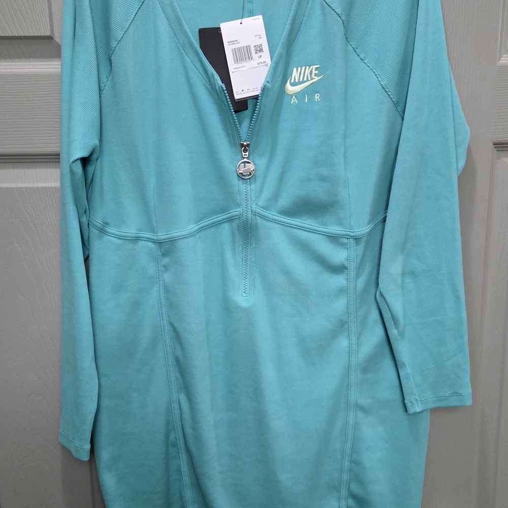 Nike Air Teal Long Sleeve Dress